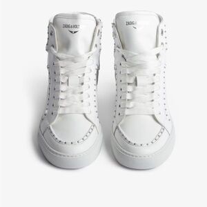 Zadig & Voltaire White Sneakers with Silver Accents